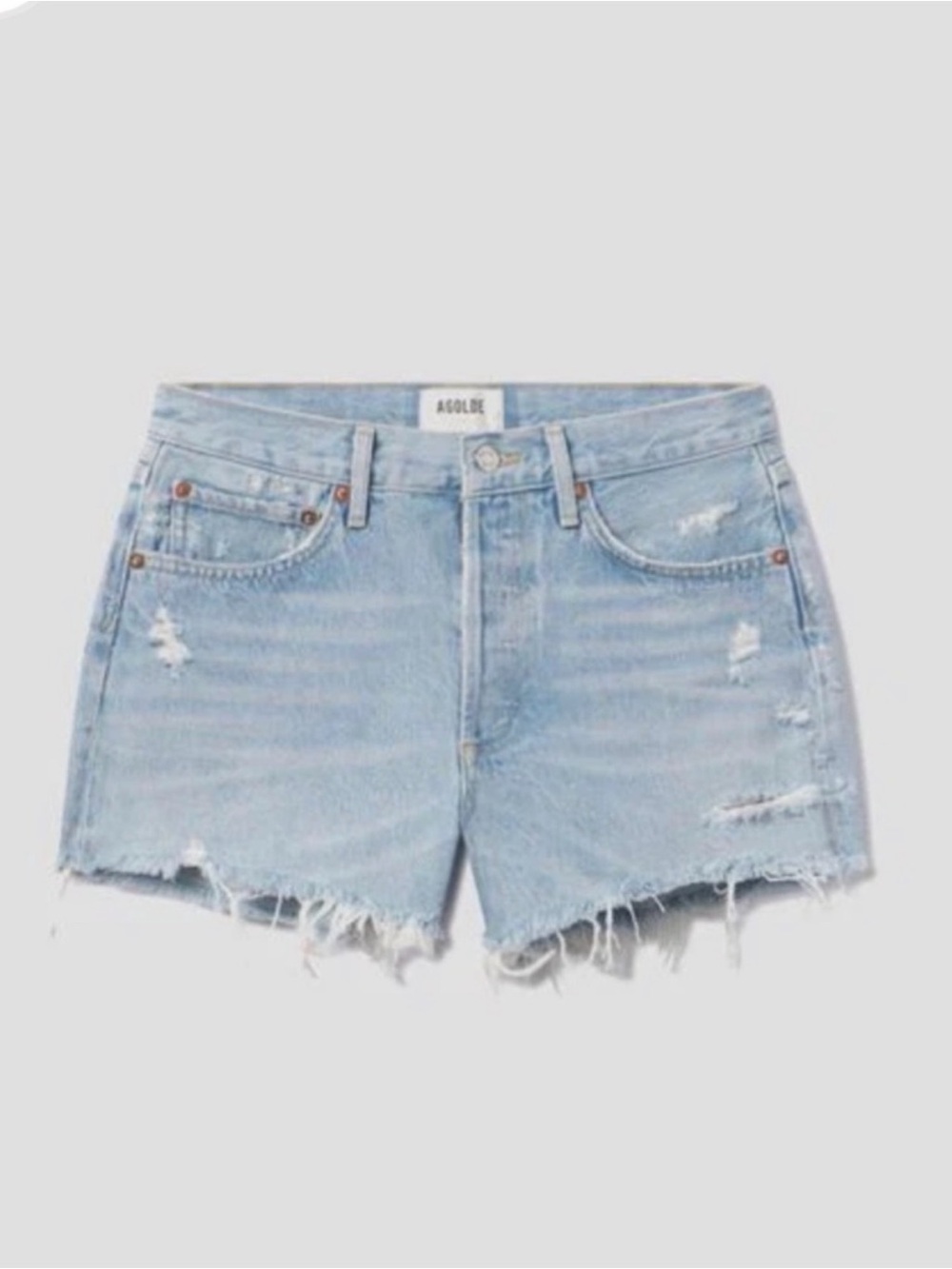 Ağolde Parker Denim Jean shorts
Distressed Button Fly Cut Off
Womens 29